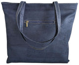 Bruna Cork Tote Bag Natural Grains Blues back