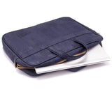 Cork Laptop Bag Navy flat