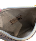 Arana Travel Cork Bag Yellow & Blue Tile interior