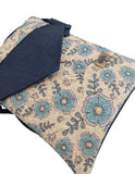 Arana Blue Daisy Cork Bag flat