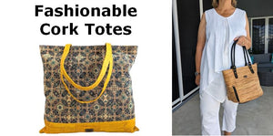 We have the Cork Tote for you at ARTISAN CORKS.  Stylish unique designs from Cork Leather.