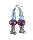 Cork Earrings Ceramic Pearl