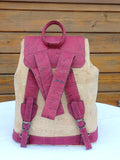 Cork Backpack Burgundy back