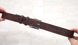 Cork Leather Belt Brown stretch