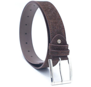Cork Leather Belt Brown side view
