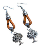 Cork Tree Earrings Orange