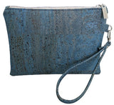 Desdemona Cork Clutch Bag Blue Daisy back