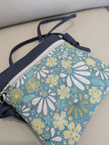 Diana Cork Shoulder Bag White Daisy and Dark Blue flat