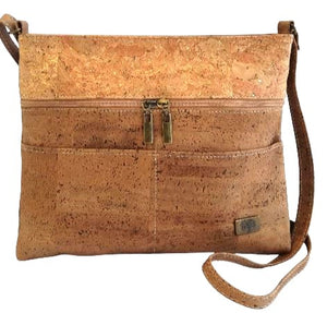 Elena Cork Shoulder Bag Coffee Rose Gold