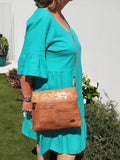Elena Cork Shoulder Bag Coffee Rose Gold