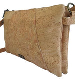 Gylda Cork Shoulder Bag Natural and Rose Gold crossview