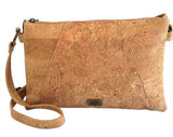 Gylda Cork Shoulder Bag Natural and Rose Gold front