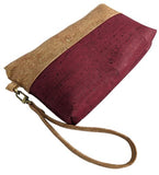 Olivia Cork Clutch Gold  Wine flat
