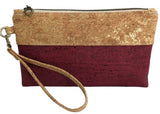 Olivia Cork Clutch Gold  Wine front