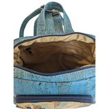Serena Cork Backpack Blue and Brown top