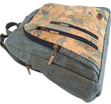 Serena Cork Backpack Blue and Gold flat