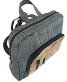 Serena Cork Backpack Blue and Gold top