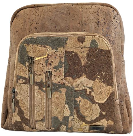 Serena Cork Backpack Coffee front