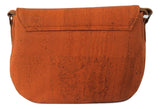 Vegan Saddlebag in Cork Leather Orange