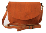 Vegan Saddlebag in Cork Leather Orange