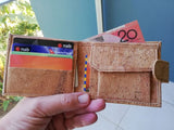Vegan Wallet Natural Cork Compact